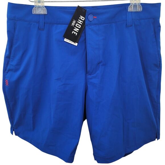 Rhone Resort Collection Blue Quick Drying‎ Side Vent Flat Front Men's Shorts - Picture 1 of 15